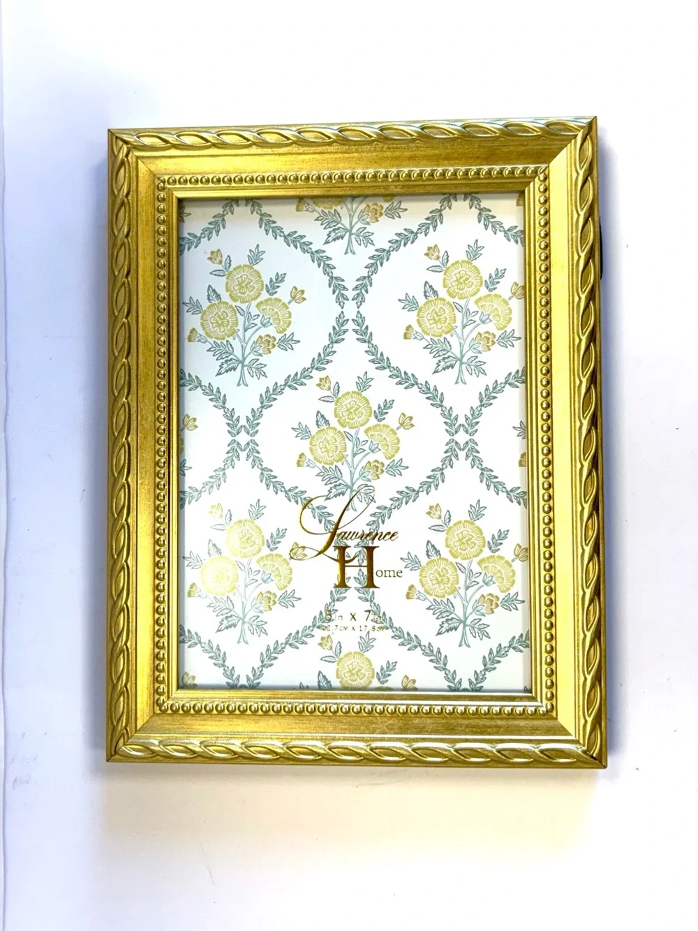 Vintage Style Gold Frame Lawrence Home 5 x 7 Easel Back F571011
